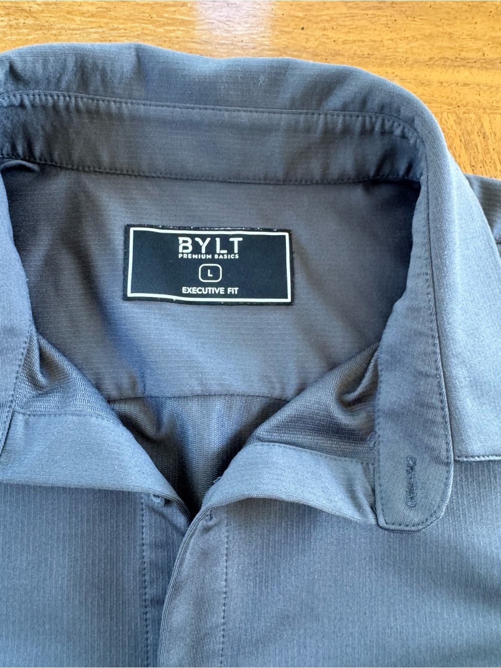 BYLT Men's Executive Fit Button Down in Charcoal Gray
